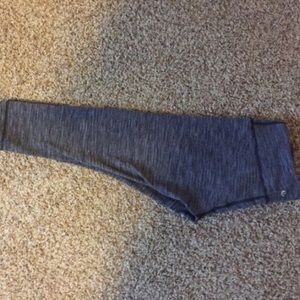 Lululemon Grey Wunder Under Crop Leggings